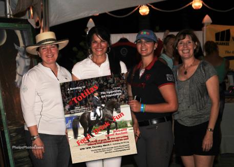 Carol Cohen, second from left, won the breeding to World Champion Totilas during the EAF/Palm Beach Dressage Derby ‘Inspection Reception’ auction. (Photo:Mary Phelps for Phelpsphotos.com)