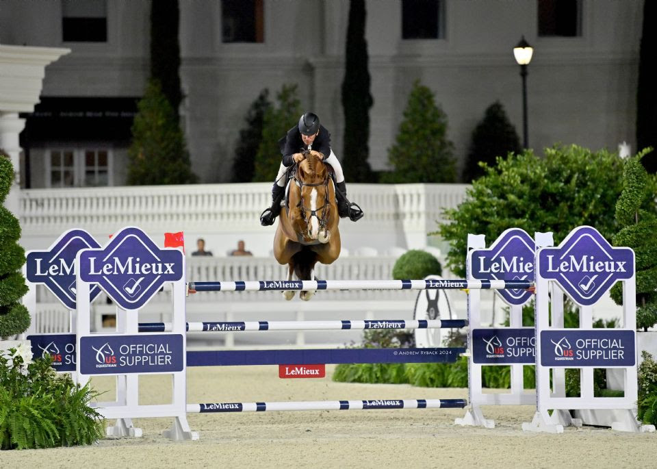 Cover - Aaron Vale (USA) won the $62,500 LeMieux Grand Prix Qualifier CSI4 at World Equestrian Center – Ocala. Photo by Andrew Ryback Photography