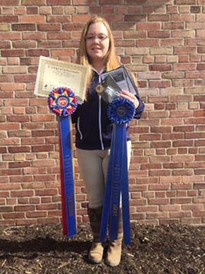 Alexandria Belton, winner of the Grand Prize 4-week Internship at Hilltop Farm, Inc. 