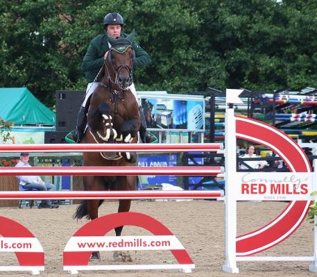 Cian O Connor and Aramis 573, winners of the 2014 Connolly’s RED MILLS 7 & 8-year-old International final at the RDS, photo jumpingnews.com